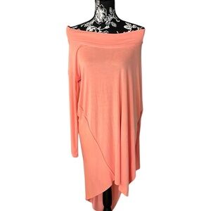 We The Free  size medium peach off shoulder asymmetrical top